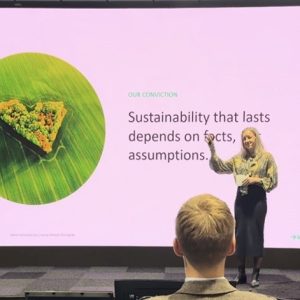 Jessica Öhrblad, Logivity CEO, presenting at MAQS Automotive Day 2025